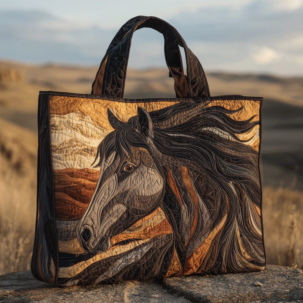 Mustang Spirit Quilted Tote Bag