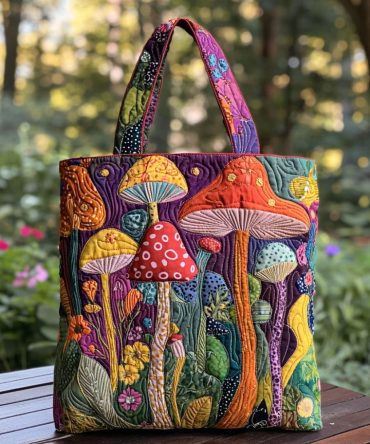 Mystic Caps Quilted Tote Bag