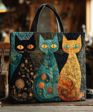 Mystic Companions Quilted Tote Bag