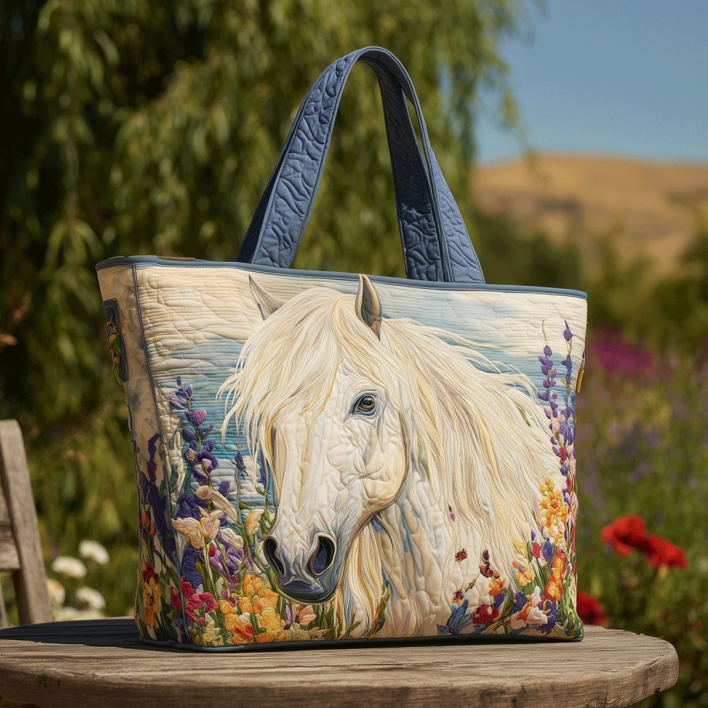 Mystic Mane Horse Quilted Tote Bag