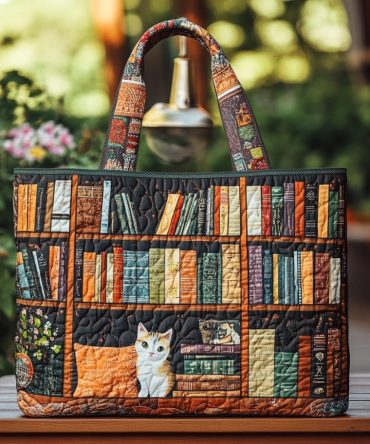 Novel Charm Quilted Tote Bag