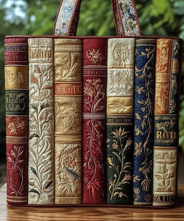 Novel Design Quilted Tote Bag