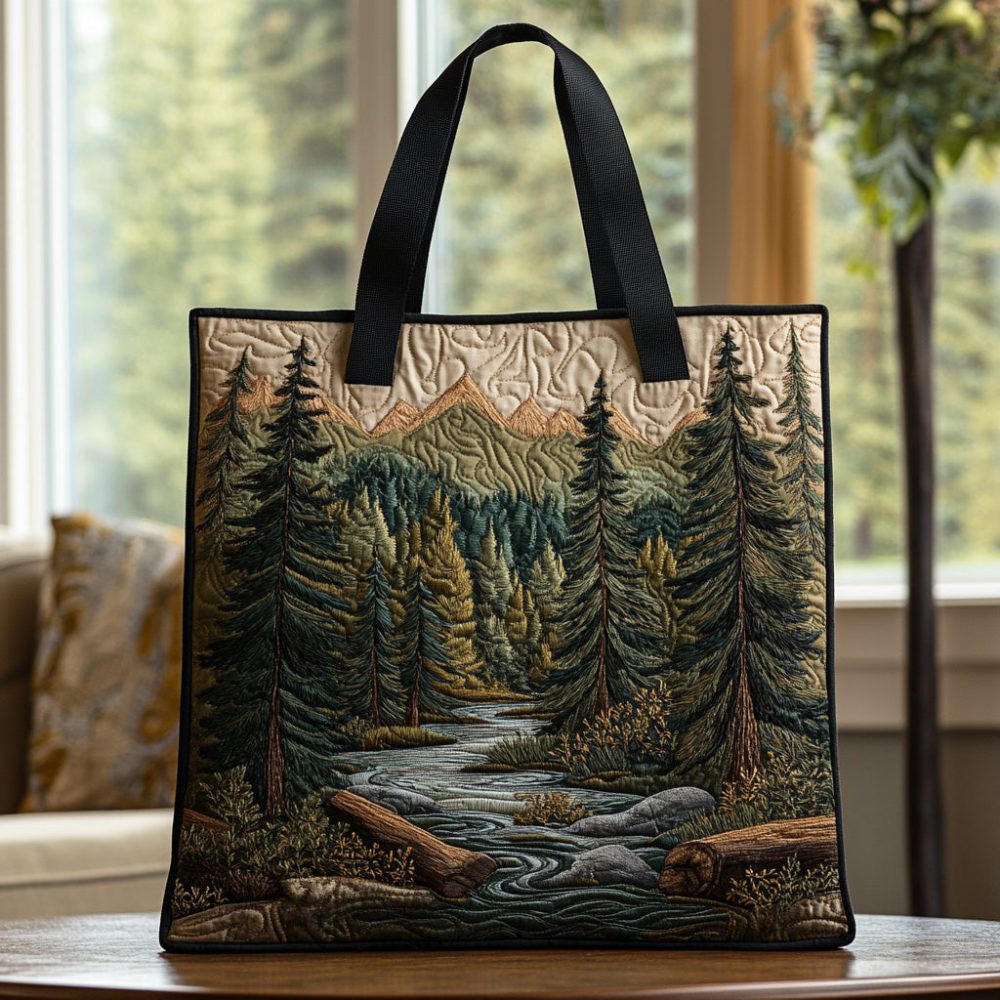 Oak Shadow Quilted Tote Bag