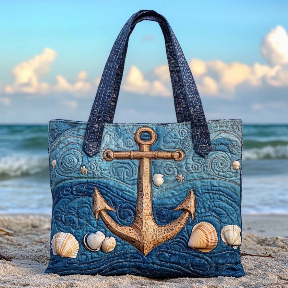 Ocean Charm Quilted Tote Bag