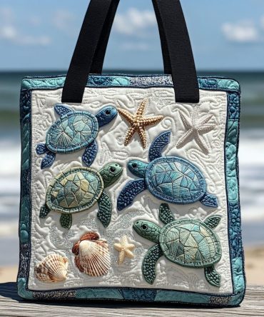 Ocean Drift Quilted Tote Bag