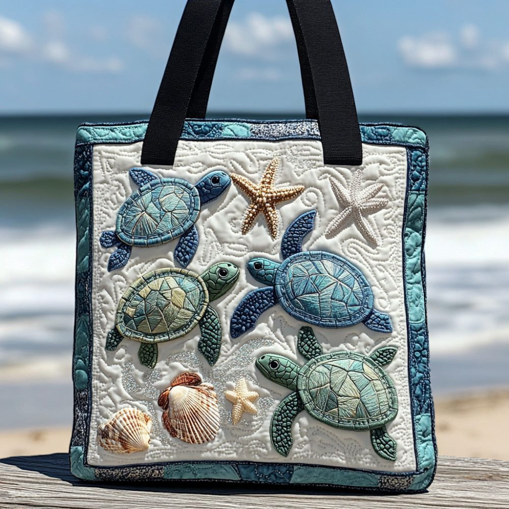 Ocean Drift Quilted Tote Bag