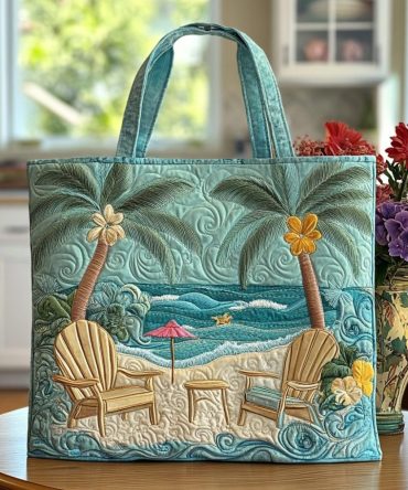 Ocean Escape Quilted Tote Bag