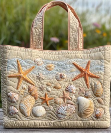 Ocean Treasures Quilted Tote Bag