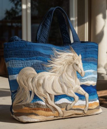 Oceanmane Horse Quilted Tote Bag