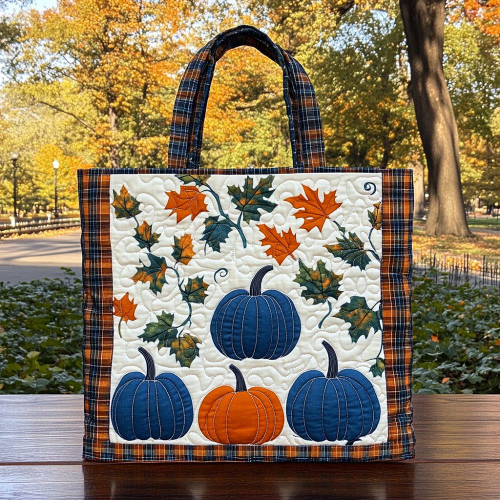 October Bloom Quilted Tote Bag