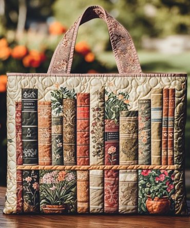 Page Blossom Quilted Tote Bag