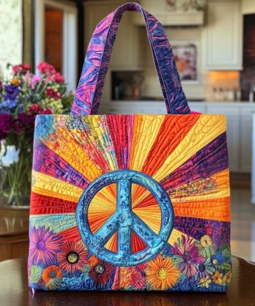 Patchwork Love Quilted Tote Bag