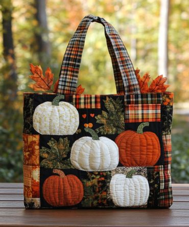 Patchwork Spice Quilted Tote Bag