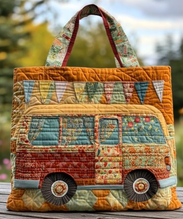 Peace Ride Quilted Tote Bag