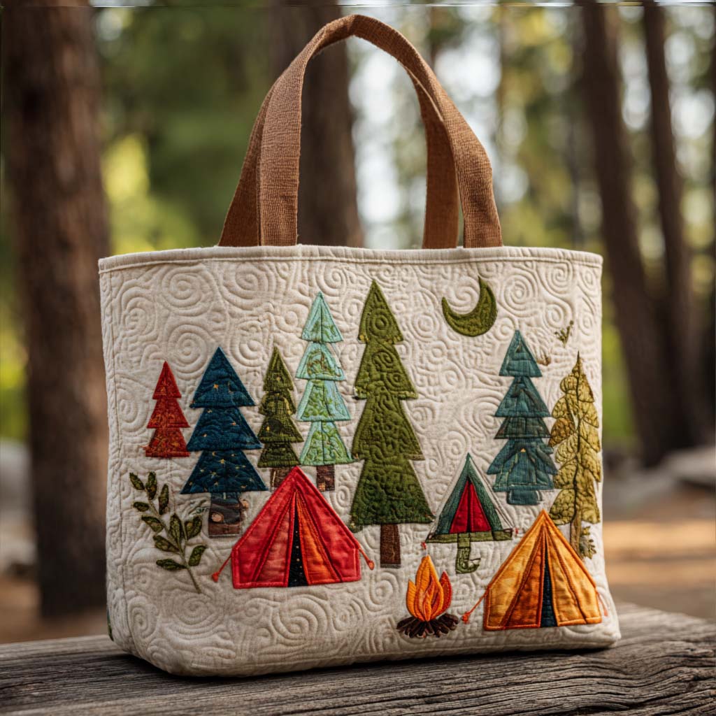 Peaceful Pines Quilted Tote Bag