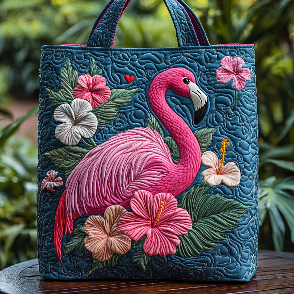 Pink Parade Quilted Tote Bag