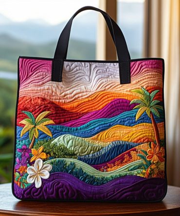 Plumeria Dream Quilted Tote Bag