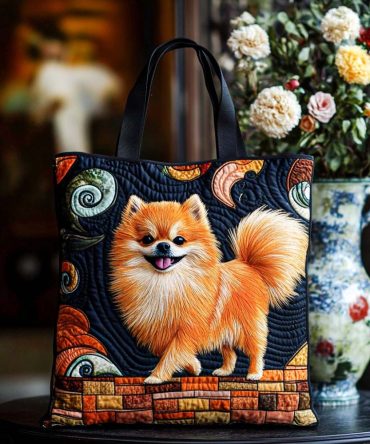 Pom Star Glow Quilted Tote Bag