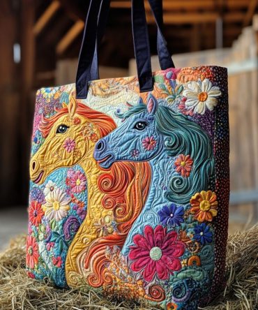 Pony Groove Quilted Tote Bag