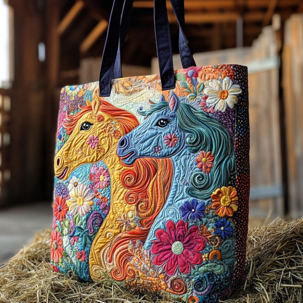 Pony Groove Quilted Tote Bag