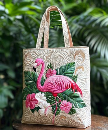Poolside Mood Quilted Tote Bag