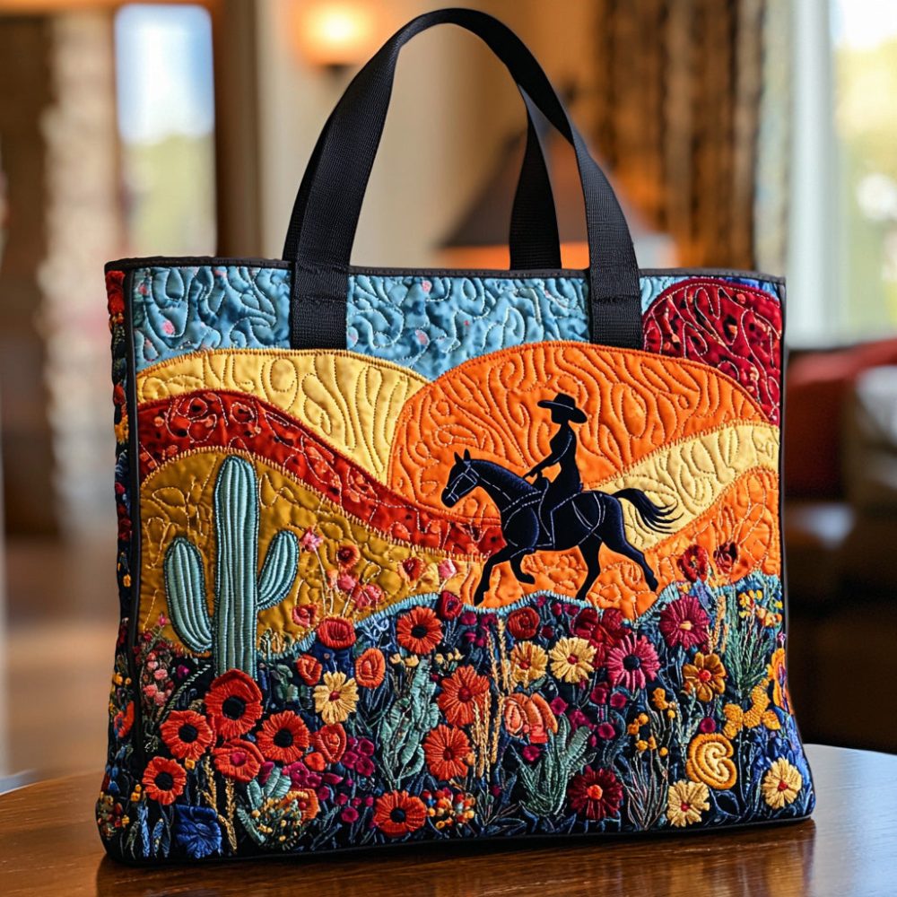 Horse Quilted Tote Bag - Image 6
