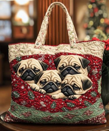 Pug Dream Quilted Tote Bag