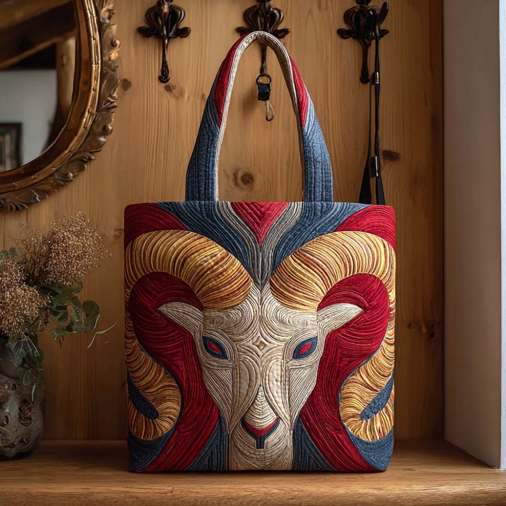 Ram Blaze Quilted Tote Bag