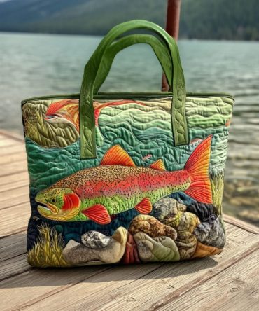 River Spirit Quilted Tote Bag