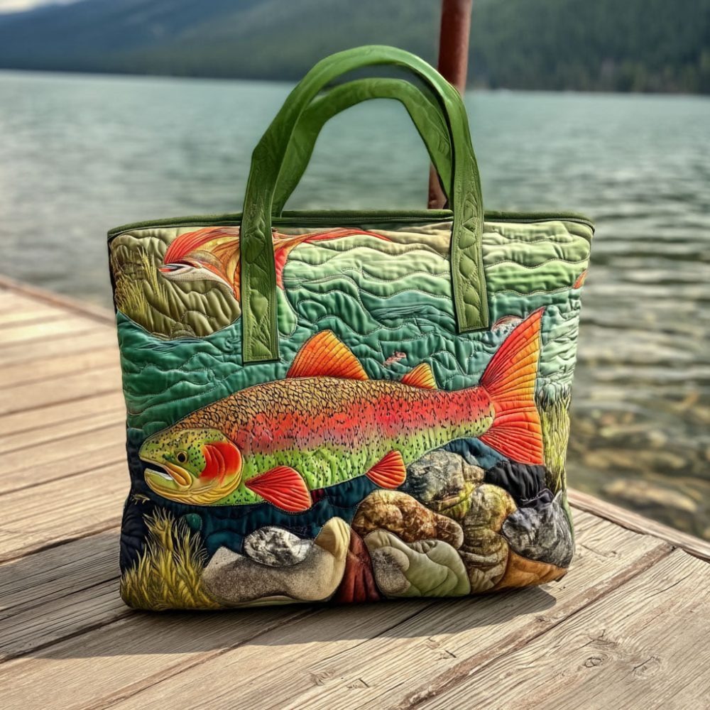 River Spirit Quilted Tote Bag