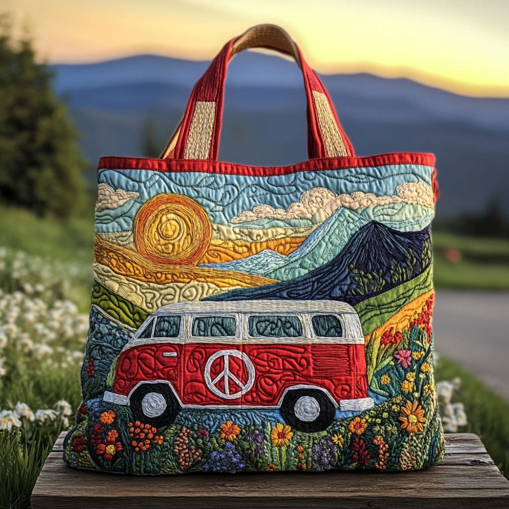 Road Trip Radiance Quilted Tote Bag