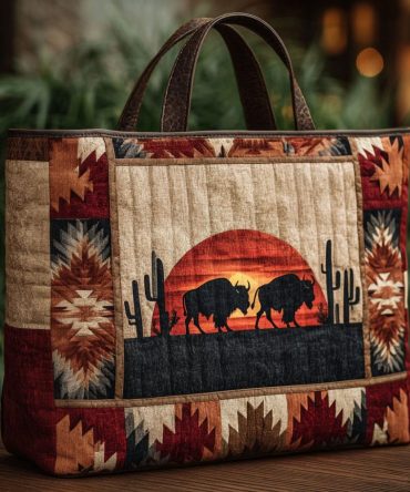 Roaming Bold Quilted Tote Bag