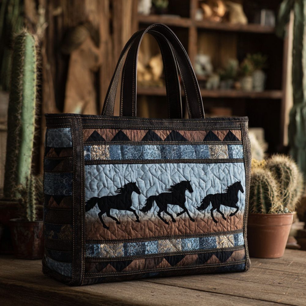 Rodeo Dust Quilted Tote Bag