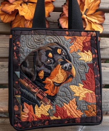 Rottweiler Spirit Quilted Tote Bag
