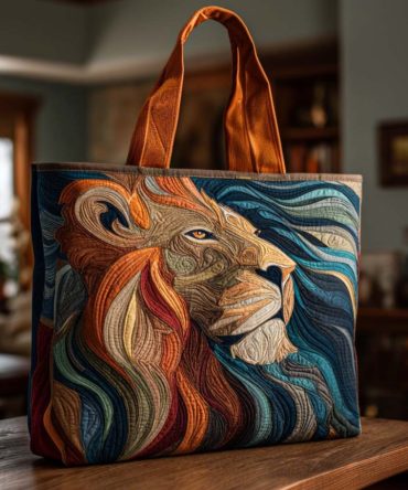 Royal Flow Quilted Tote Bag