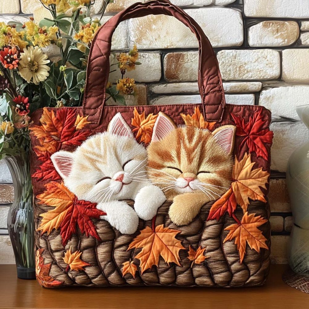 Cat Quilted Tote Bag - Image 11