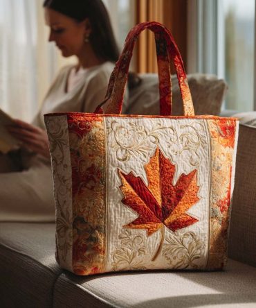 Rustic Fall Quilted Tote Bag