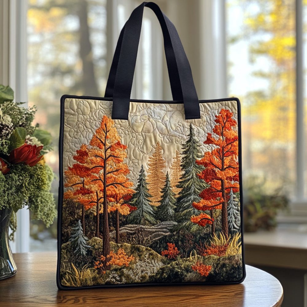 Rustic Trail Quilted Tote Bag