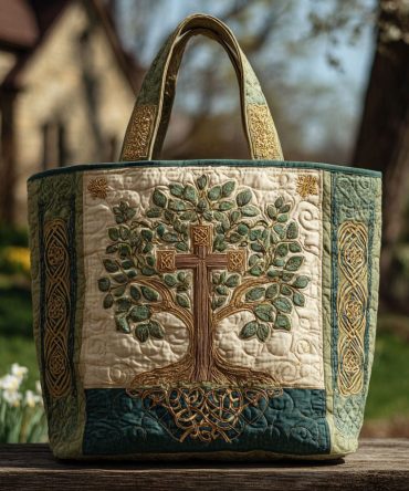 Sacred Embrace Quilted Tote Bag