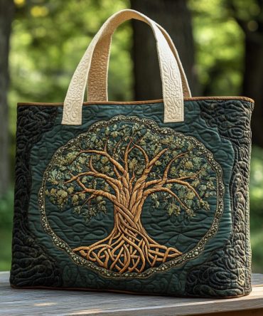 Sacred Grove Quilted Tote Bag