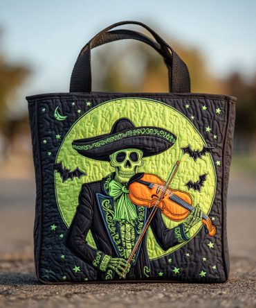 Sacred Melody Quilted Tote Bag