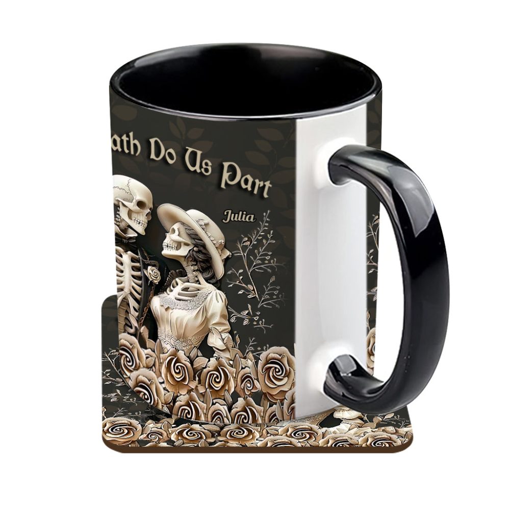 Till Death Do Us Part - Personalized Couple Accent Mug - Image 4