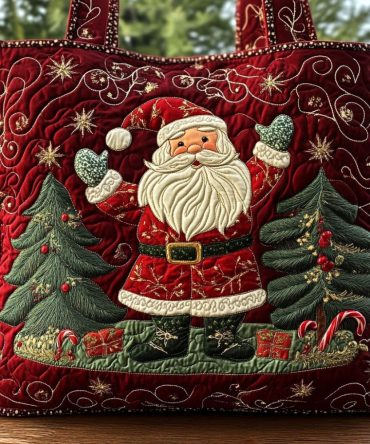Santa Dream Quilted Tote Bag