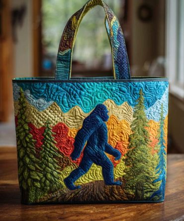 Sasquatch Adventure Quilted Tote Bag