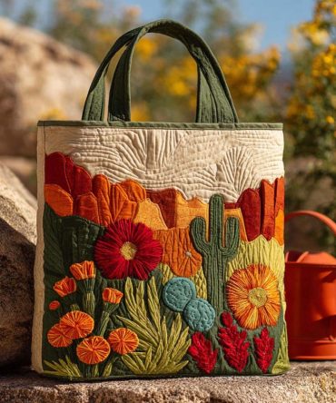 Sedona Rust Quilted Tote Bag