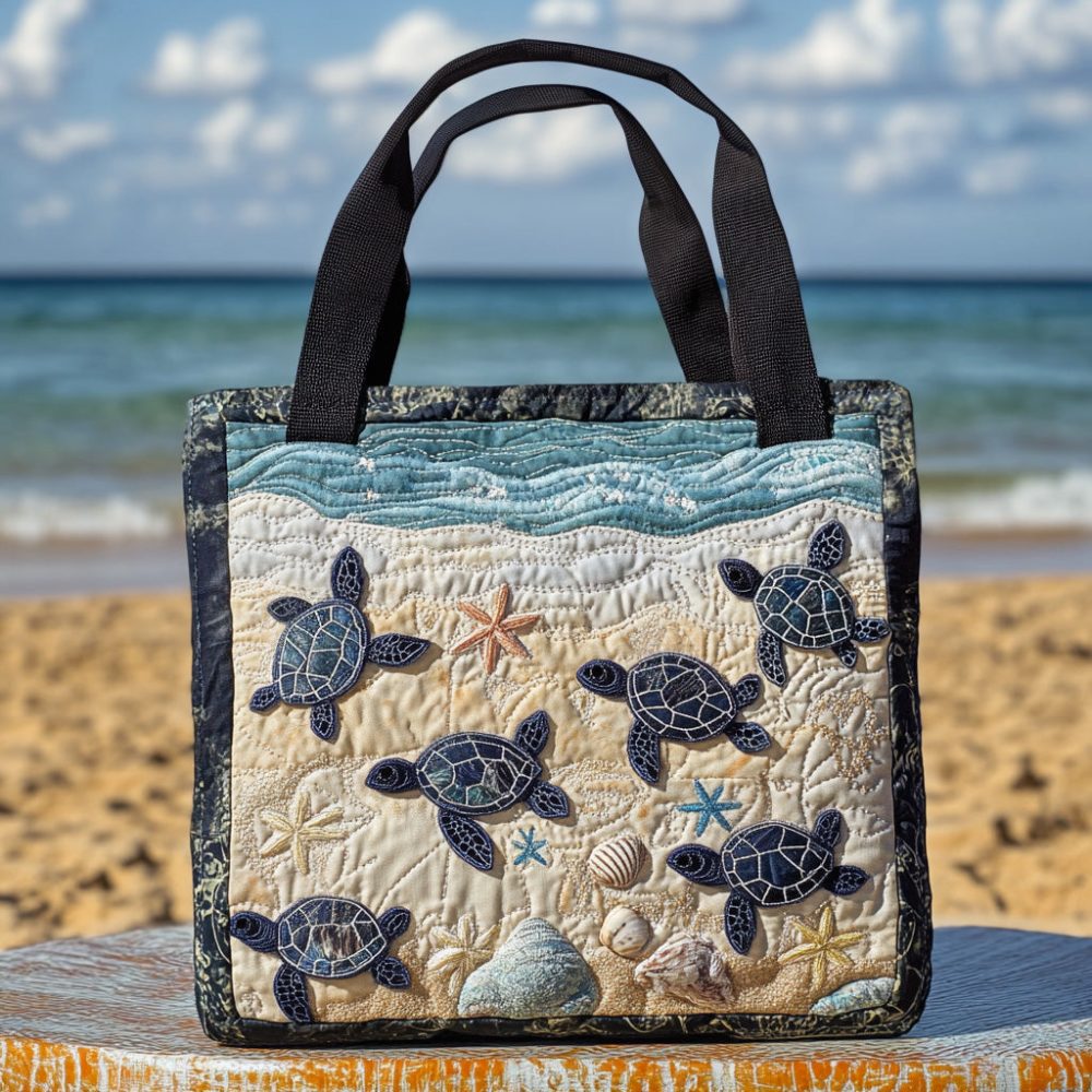 Turtle Quilted Tote Bag - Image 5