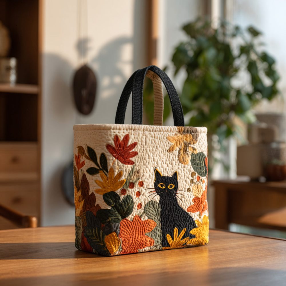 Shadow Paws Quilted Tote Bag