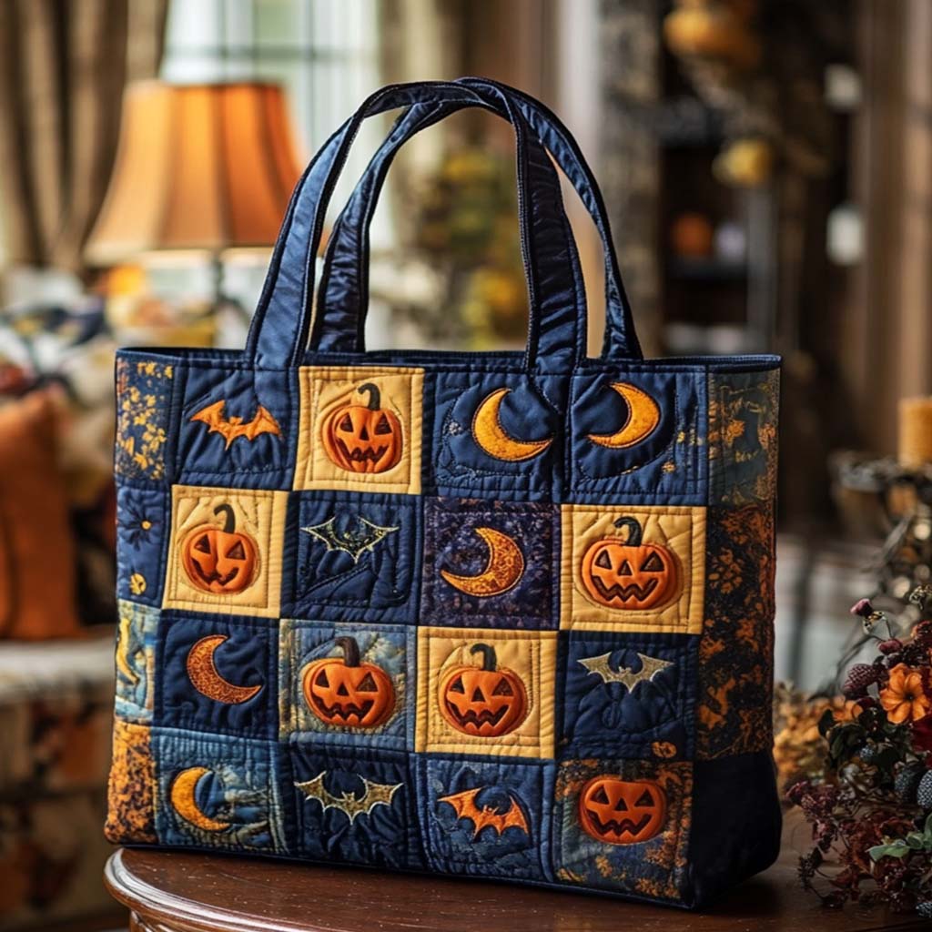 Shadow Whispers Quilted Tote Bag