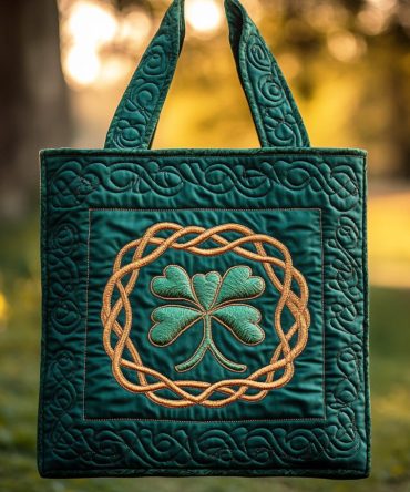 Shamrock Knot Flow Quilted Tote Bag