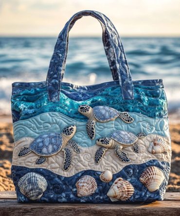 Shell Journey Quilted Tote Bag